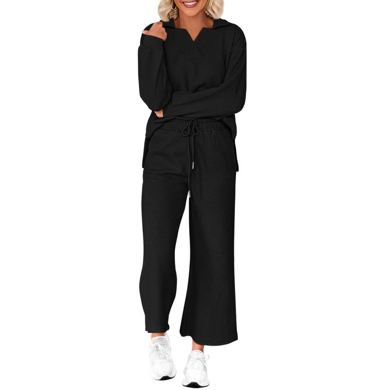 ISADORA™ - Casual Crew Neck Short Sleeve and Pants Set
