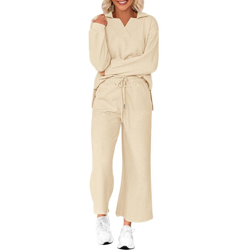 ISADORA™ - Casual Crew Neck Short Sleeve and Pants Set