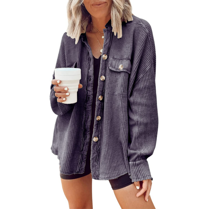JASLENE™ – Cozy Button-Down Long Sleeve Jacket