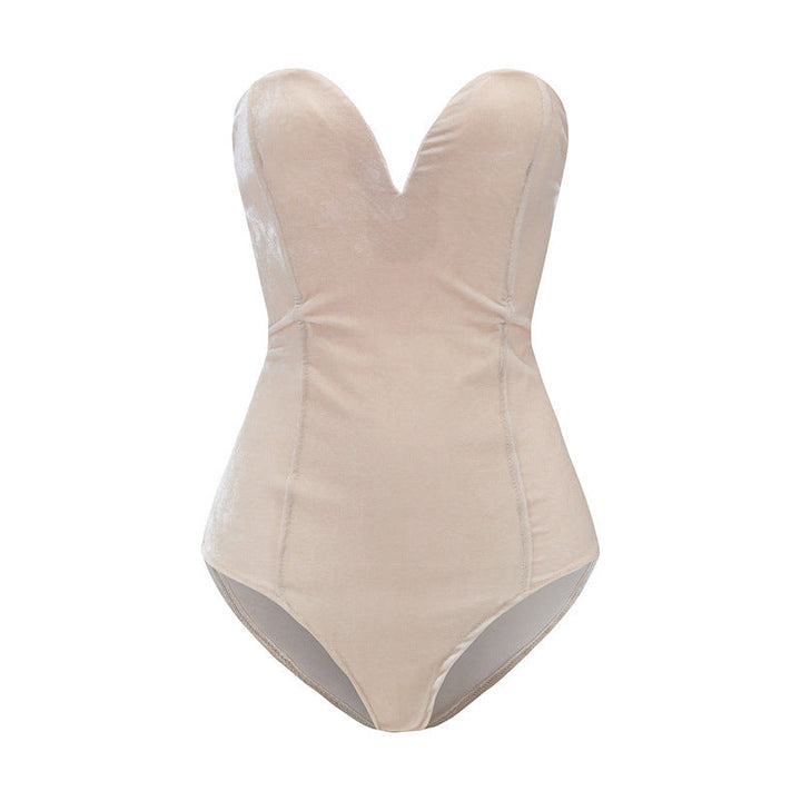 DONNA™ – Elegant Velvet Corset Bodysuit