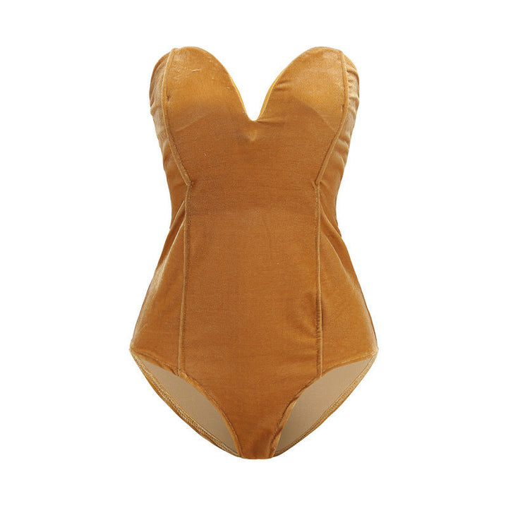 DONNA™ – Elegant Velvet Corset Bodysuit