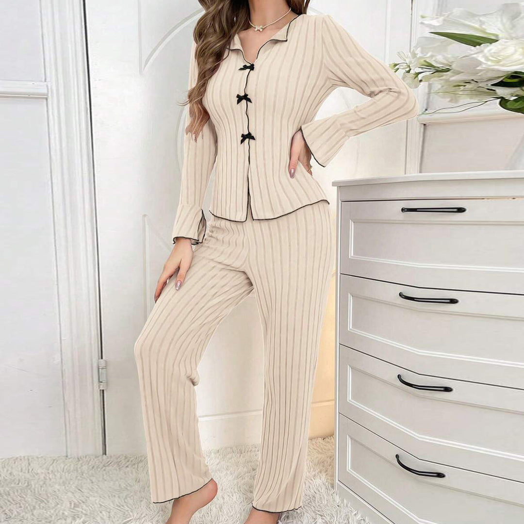 Kenzie™ - Chic V-Neck Top & Pants Loungewear Set