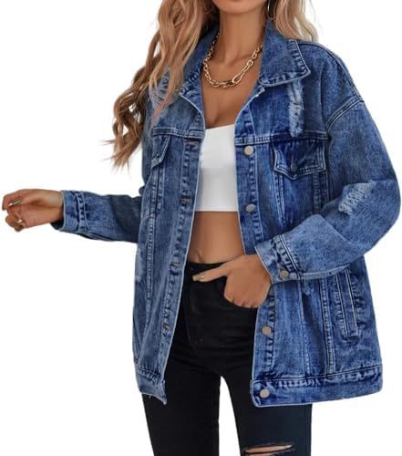 AMIYAH™ - Casual Ripped Fringe Jean Jacket with Pockets for Everyday Style
