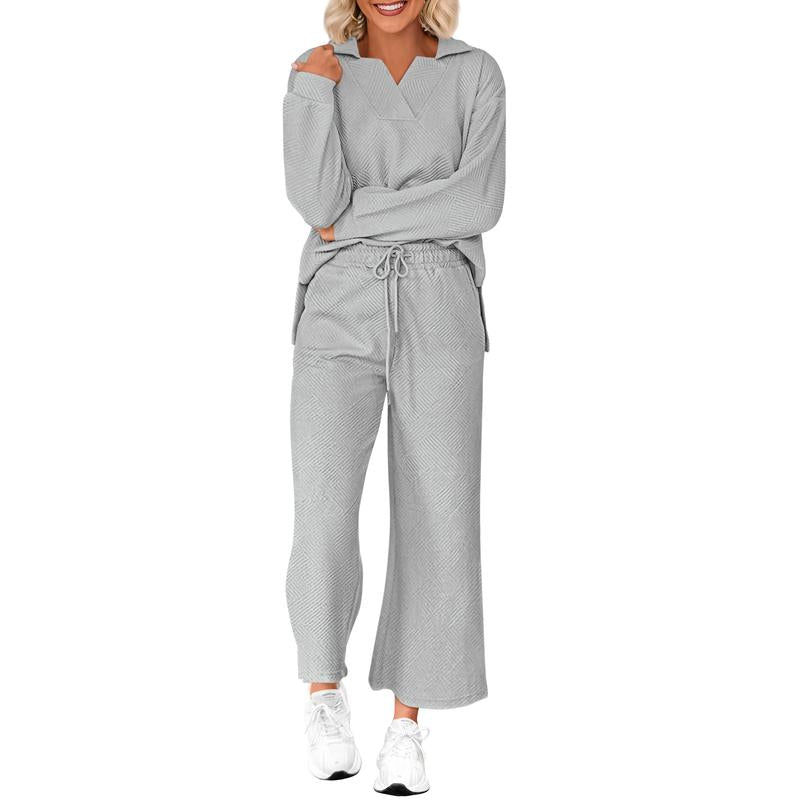 ISADORA™ - Casual Crew Neck Short Sleeve and Pants Set