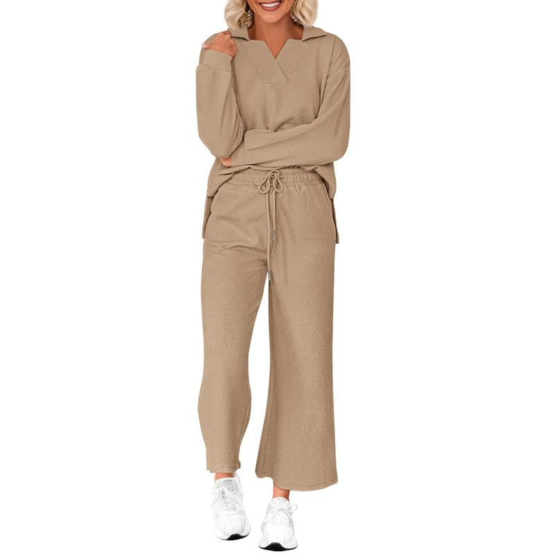 ISADORA™ - Casual Crew Neck Short Sleeve and Pants Set